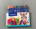 12-Color Wax Crayons